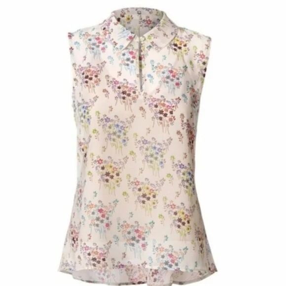 NWT Cabi Floral Essential Sleeveless Blouse with Cami #5535 - XS - Picture 1 of 7